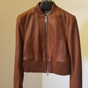 Lamb Skin Leather Bomber Jacket